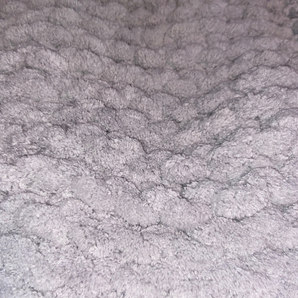 Hand knitted chunky blanket
